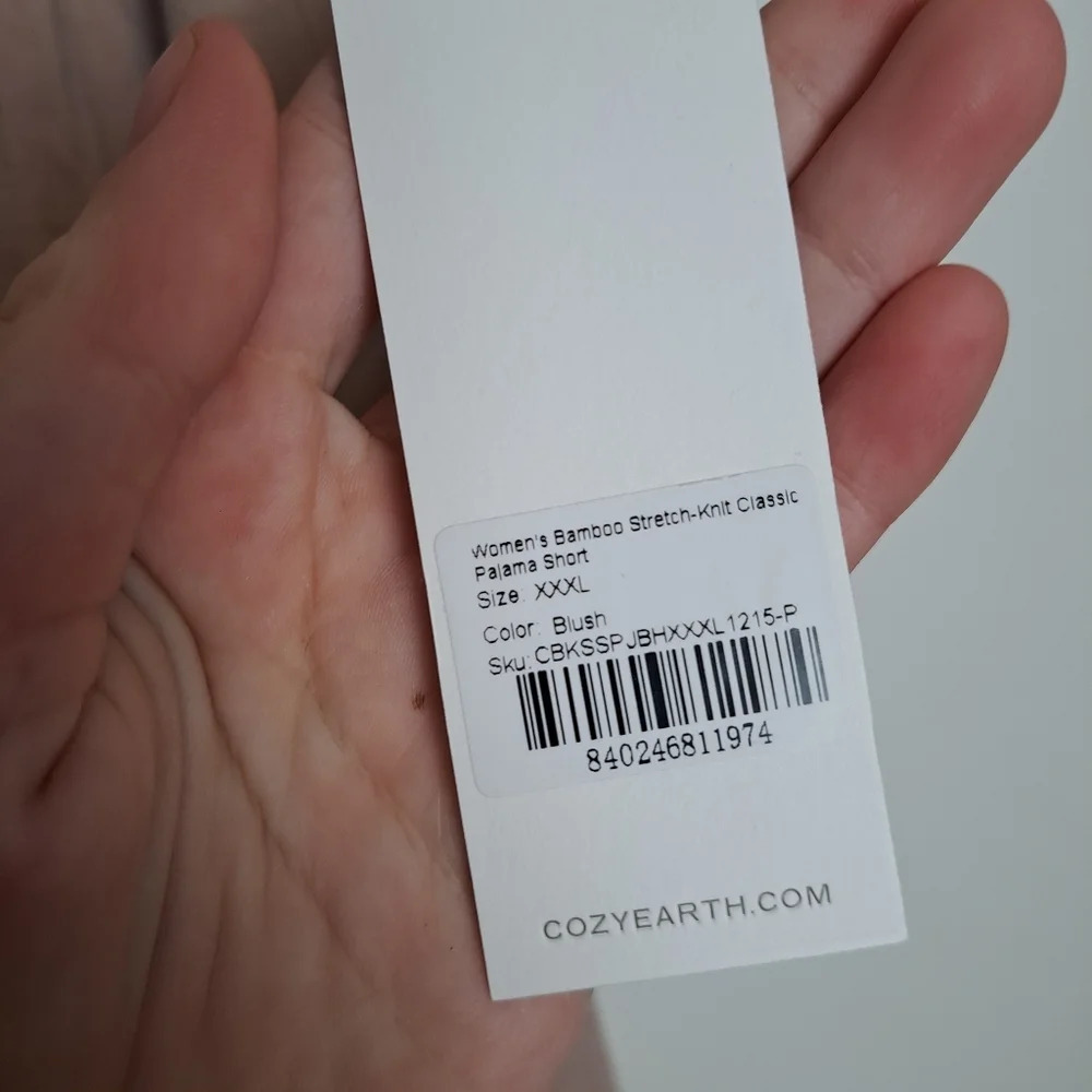 NEW Cozy Earth Blush Pink Bamboo Soft Cooling Pajamas *SHORTS ONLY Size 3XL - Picture 4 of 7